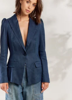 Summum Woman Blazer Met Gepofte Mouw|Vrouwen Blazers & Jasjes