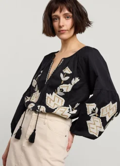 Summum Woman Blouse In Linnenmix|Vrouwen Blouses