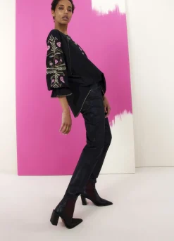 Summum Woman Blouse Met Gebloemd Borduurwerk|Vrouwen Blouses