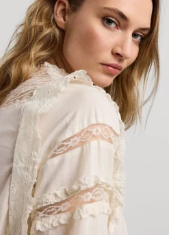 Summum Woman Blouse Met Kant|Vrouwen Blouses