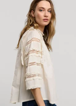 Summum Woman Blouse Met Kant|Vrouwen Blouses
