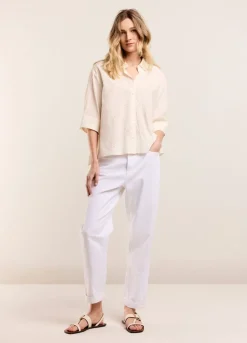 Summum Woman Blousje Met Geborduurde Bloemen|Vrouwen Blouses