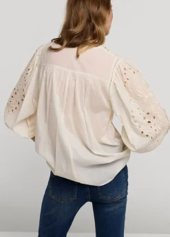 Summum Woman Broderie Anglaise Top|Vrouwen Blouses