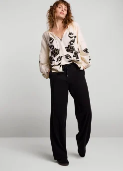 Summum Woman Broek Met Wijde Pijpen|Vrouwen Broeken & Jumpsuits