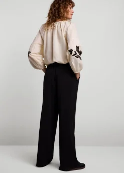 Summum Woman Broek Met Wijde Pijpen|Vrouwen Broeken & Jumpsuits