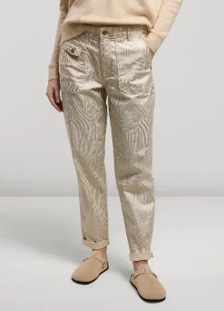 Summum Woman Broek Metallic Print|Vrouwen Broeken & Jumpsuits