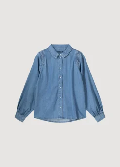 Summum Woman Denim Blouse Met Knoopjes|Vrouwen Blouses