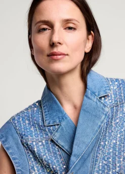 Summum Woman Denim Gilet|Vrouwen Blazers & Jasjes