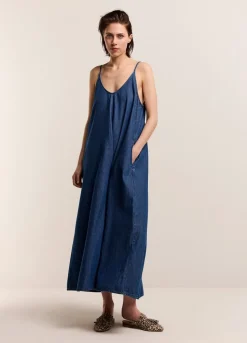 Summum Woman Denim Slipdress|Vrouwen Jurken