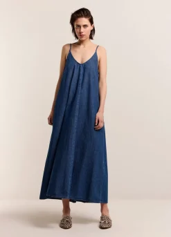 Summum Woman Denim Slipdress|Vrouwen Jurken