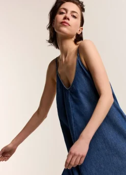 Summum Woman Denim Slipdress|Vrouwen Jurken