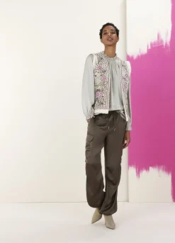 Summum Woman Geborduurd Gilet|Vrouwen Blazers & Jasjes