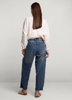 Summum Woman Gestreepte Cargo Jeans|Vrouwen Jeans