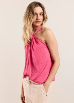 Summum Woman Glanzend Haltersinglet|Vrouwen Tops & T-Shirts