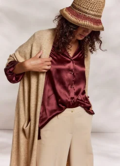 Summum Woman Glanzende Blouse|Vrouwen Blouses