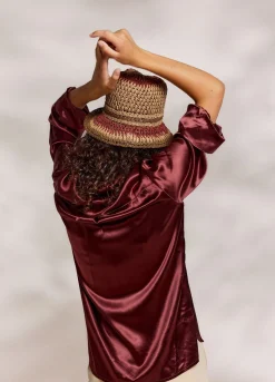 Summum Woman Glanzende Blouse|Vrouwen Blouses