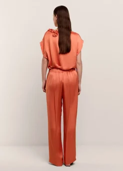 Summum Woman Glanzende Lange Broek|Vrouwen Broeken & Jumpsuits