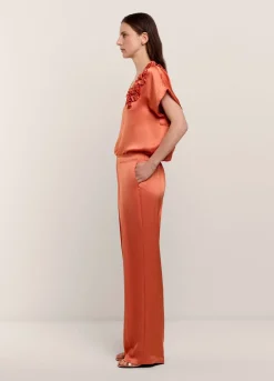 Summum Woman Glanzende Lange Broek|Vrouwen Broeken & Jumpsuits