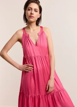 Summum Woman Glanzende Strokenjurk|Vrouwen Jurken