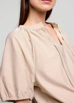 Summum Woman Glimmende Lurex Top|Vrouwen Tops & T-Shirts