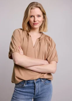 Summum Woman Glimmende Lurex Top|Vrouwen Tops & T-Shirts