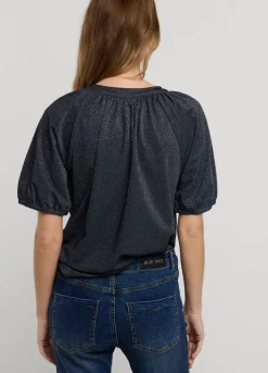 Summum Woman Glimmende Lurex Top|Vrouwen Tops & T-Shirts