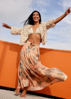 Summum Woman Glinsterende Strokenrok|Vrouwen Rokken