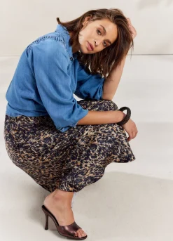 Summum Woman Halflange Rok Animalprint|Vrouwen Rokken