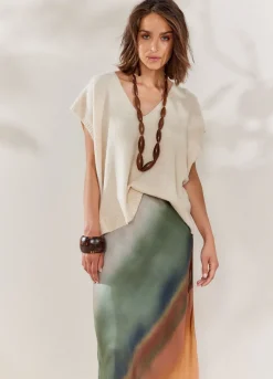 Summum Woman Halflange Rok Faded|Vrouwen Rokken