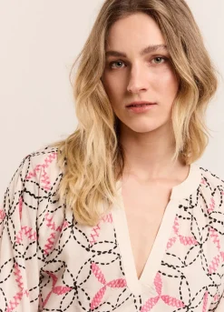 Summum Woman Handgeborduurd Top|Vrouwen Tops & T-Shirts