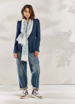 Summum Woman Handgeborduurde Sjaal|Vrouwen Accessoires