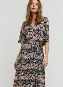 Summum Woman Ikatprint Jurk Met Polokraag|Vrouwen Jurken