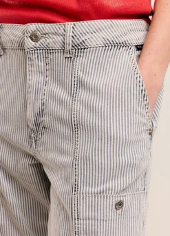 Summum Woman Indigo Streepjesdenim|Vrouwen Broeken & Jumpsuits