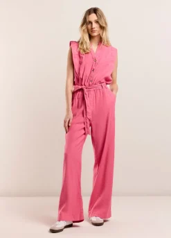 Summum Woman Katoen-Linnen Jumpsuit|Vrouwen Broeken & Jumpsuits