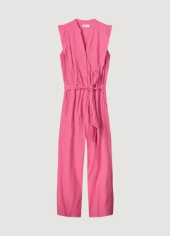 Summum Woman Katoen-Linnen Jumpsuit|Vrouwen Broeken & Jumpsuits