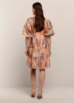 Summum Woman Korte Glinsterende Strokenjurk|Vrouwen Jurken