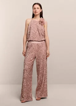 Summum Woman Lange Broek Paillettenstof|Vrouwen Broeken & Jumpsuits
