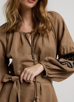 Summum Woman Lange Jurk Met Borduur|Vrouwen Jurken