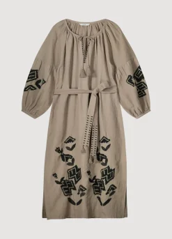 Summum Woman Lange Jurk Met Borduur|Vrouwen Jurken