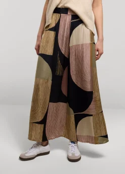 Summum Woman Lange Rok Met Print|Vrouwen Rokken