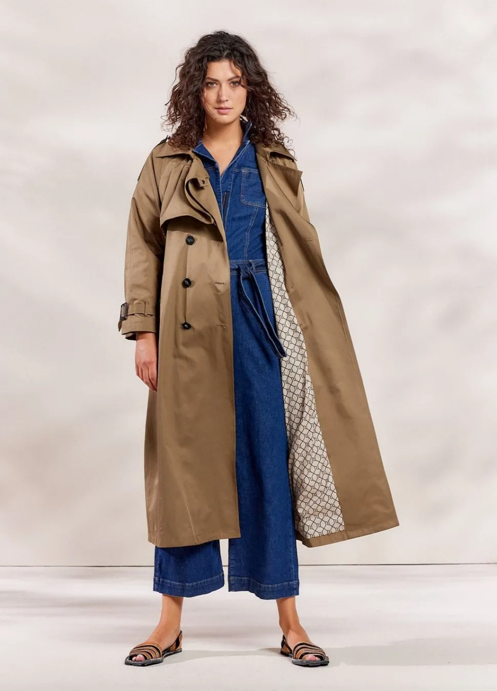 Summum Woman Lange Trenchcoat|Vrouwen Jassen