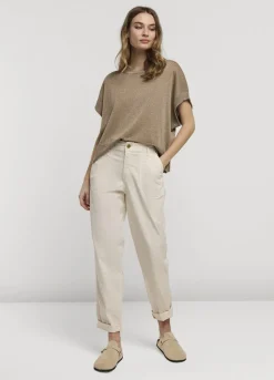 Summum Woman Lurex Boxy Truitje|Vrouwen Tops & T-Shirts