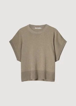 Summum Woman Lurex Boxy Truitje|Vrouwen Tops & T-Shirts