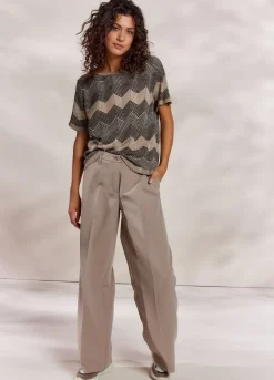 Summum Woman Metallic Zigzag Top|Vrouwen Tops & T-Shirts