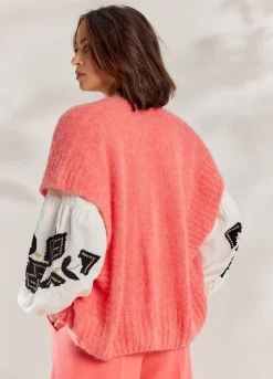 Summum Woman Mouwloos Open Vest|Vrouwen Truien & Vesten