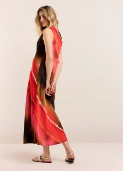 Summum Woman Mouwloze Jurk Faded Print|Vrouwen Jurken