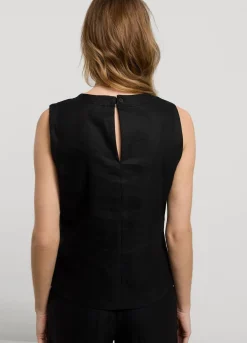 Summum Woman Mouwloze Top Linnenmix|Vrouwen Tops & T-Shirts