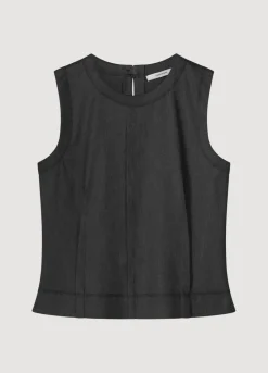 Summum Woman Mouwloze Top Linnenmix|Vrouwen Tops & T-Shirts