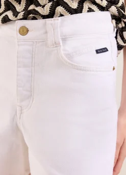 Summum Woman Off White Denim Short|Vrouwen Shorts