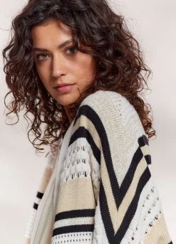 Summum Woman Open Vest Multi Multi Colour|Vrouwen Truien & Vesten